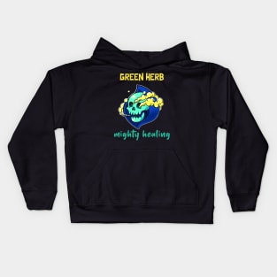 green herb.ighty healing Kids Hoodie